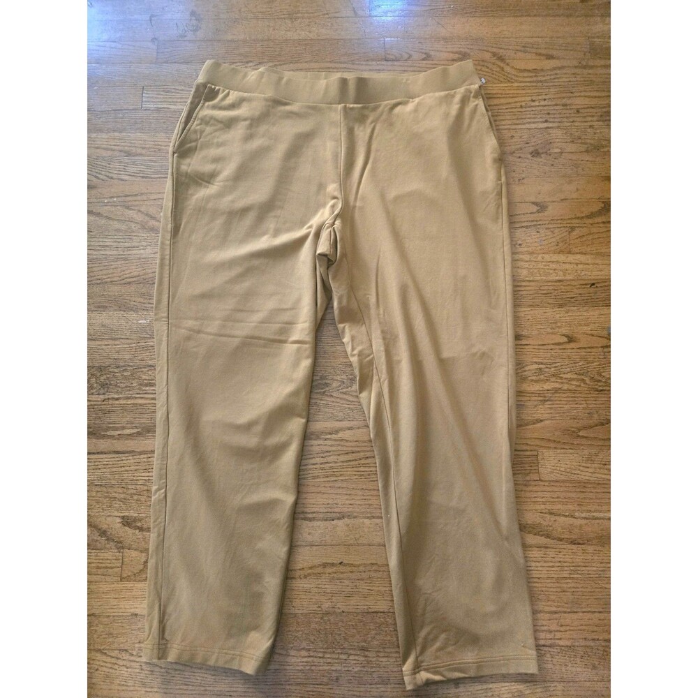 J.Jill Pure Jill Women 3X Mustard Affinity French Terry Slim Leg Pants NWOT